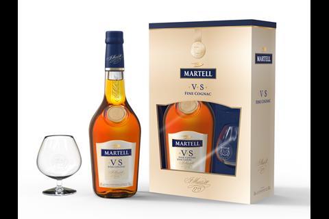 Martell cognac gift set